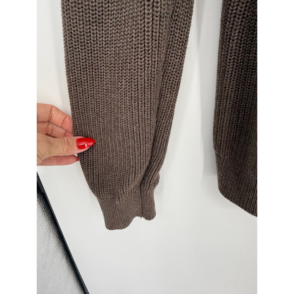 Quince Organic Cotton Ribbed Crewneck Sweater Heather Brown Men L Minimalist - Picture 5 of 9